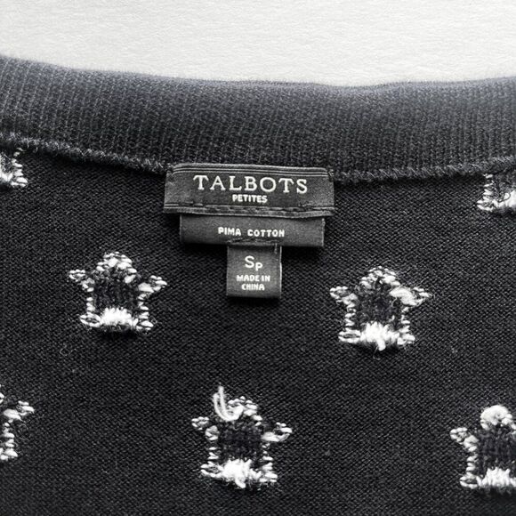 Talbots Patriotic American Flag Short Sleeved Sweater Small Petite - Picture 8 of 12